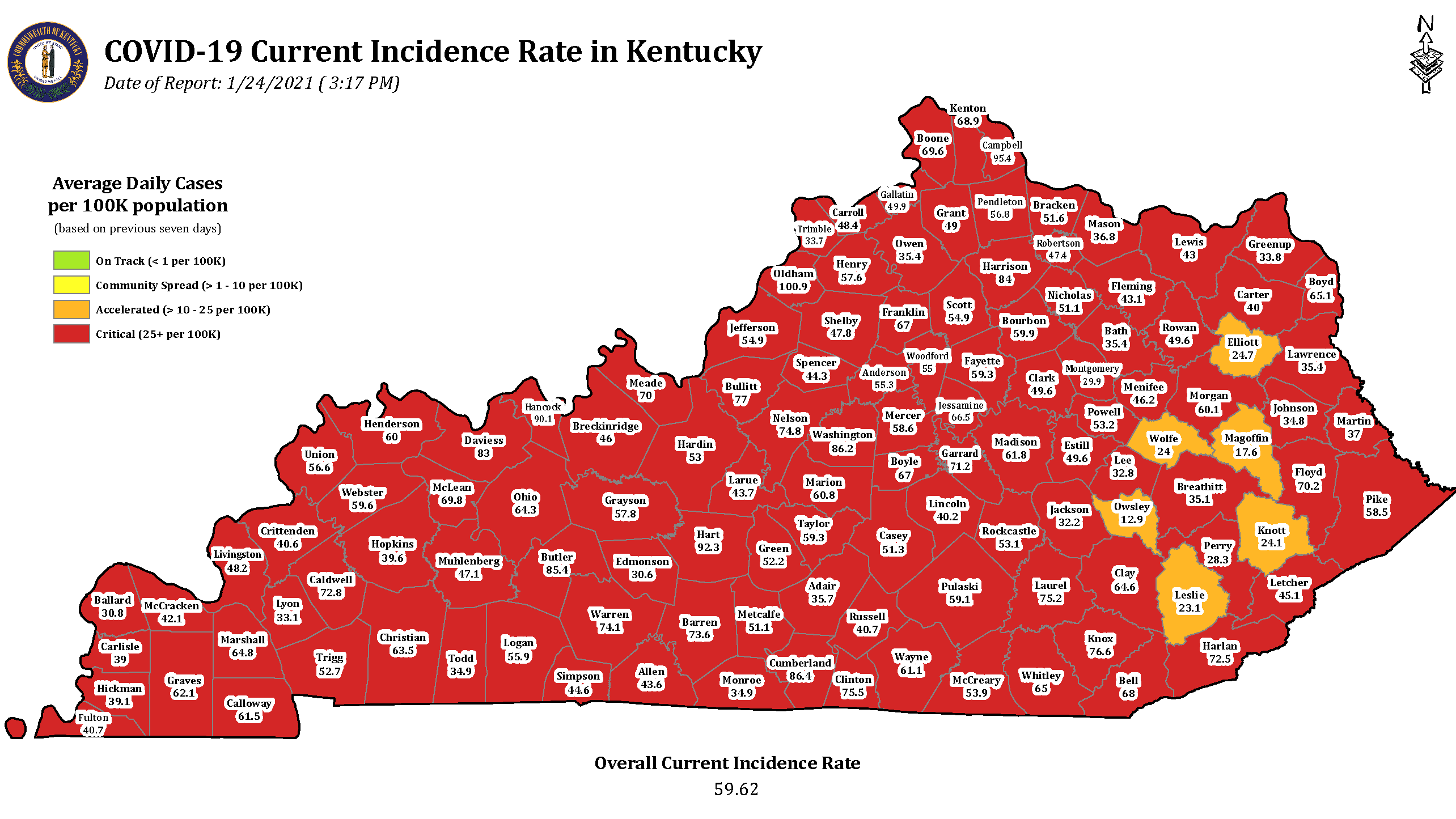 Kentucky COVID cases continue to fall