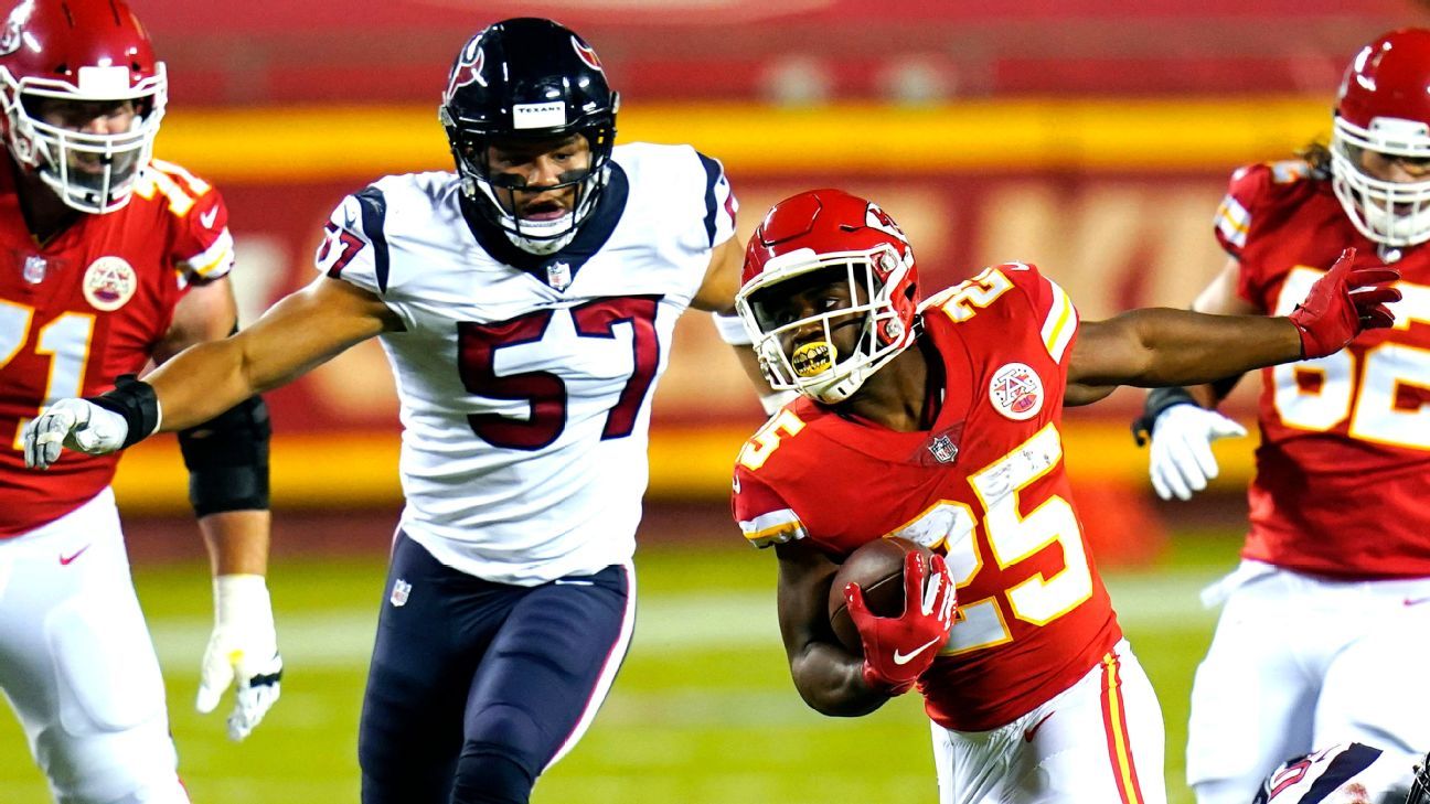 Chiefs' Clyde Edwards-Helaire breaks out for TD run in stellar debut