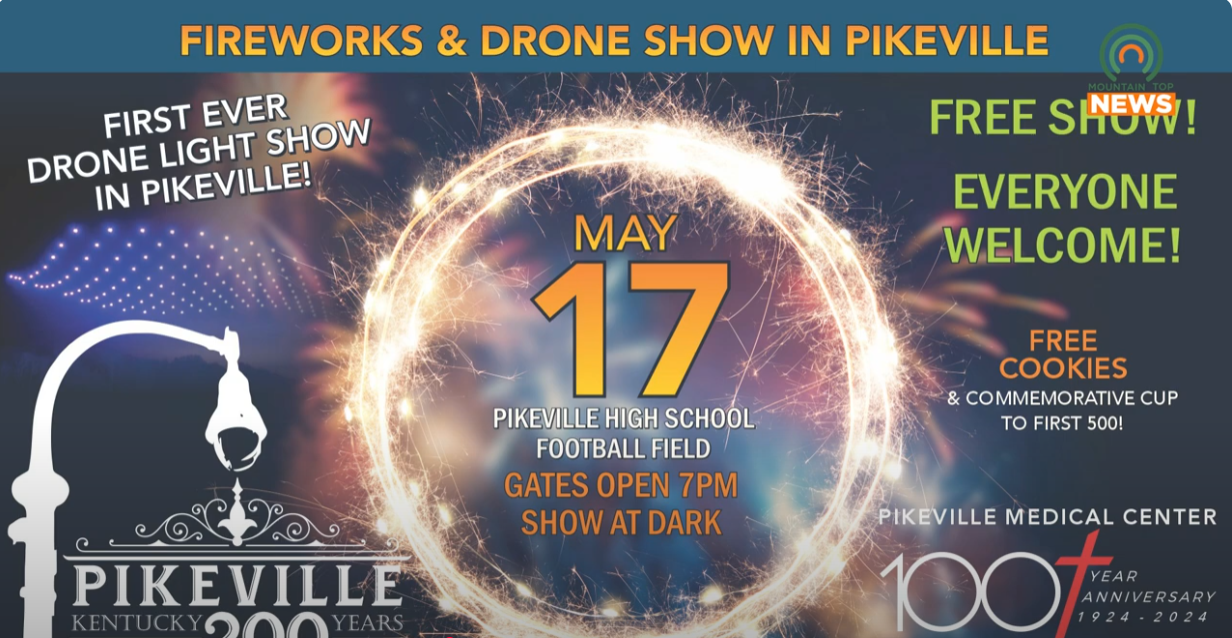 Pikeville Firework and Drone Show Takes Flight on May 17, 2025