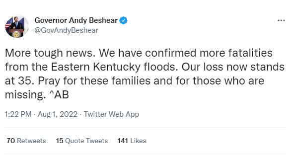 Flooding death toll continues to climb